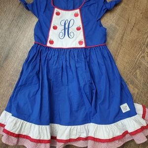 Darling Mae by RicRac and Ruffles Monogrammed Apple Dress